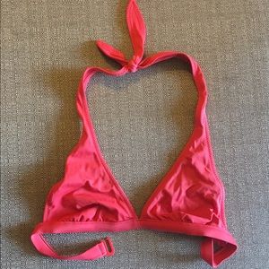 J.Crew Classic Triangle Bikini Top (Coral/Red, XS)